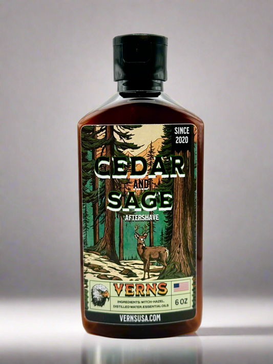 CEDAR and SAGE aftershave