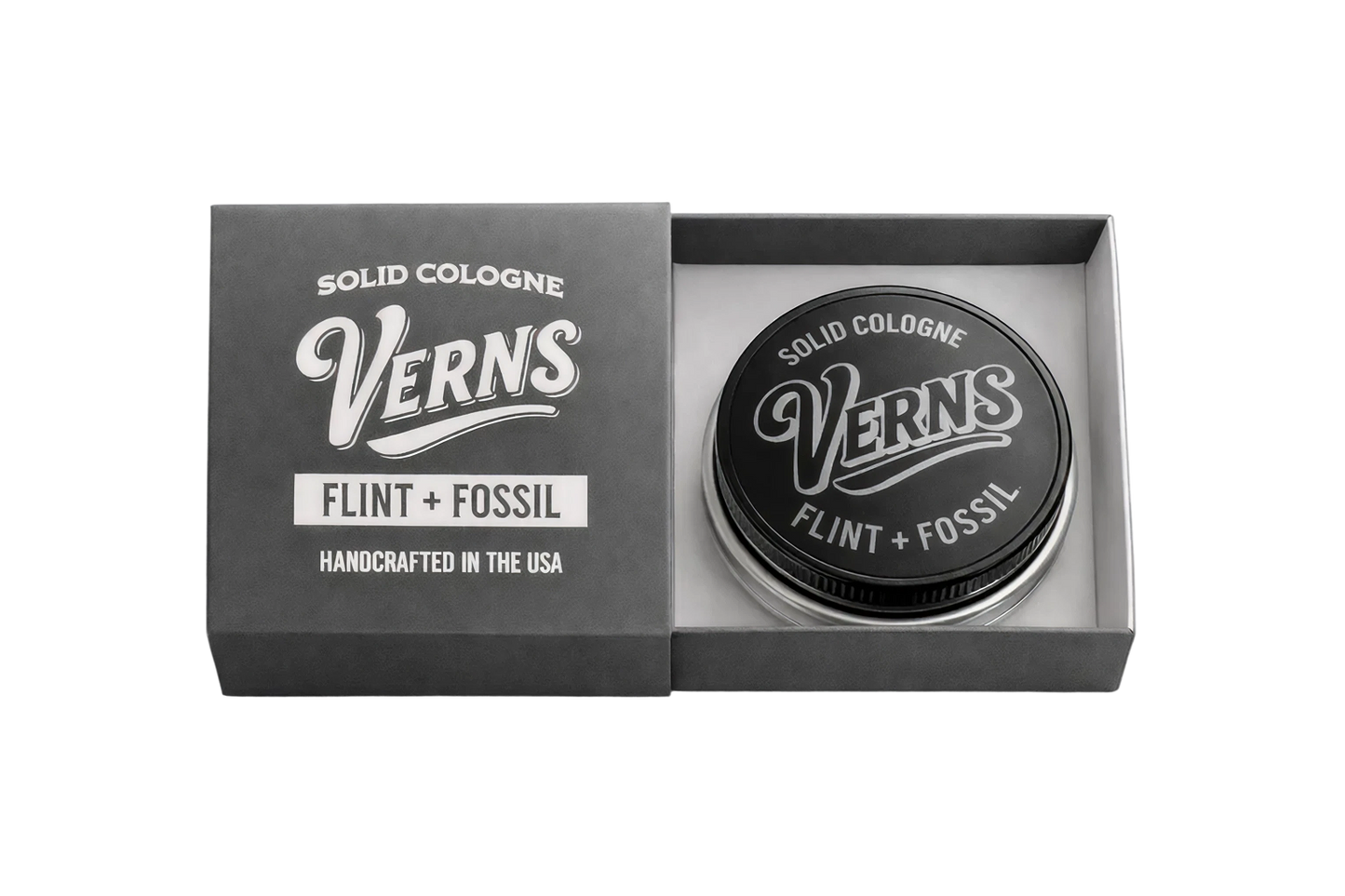 Flint + Fossil solid cologne